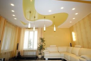 Как делают красивые потолки из гипсокартона